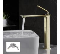 Light Luxury Full Copper Basin Faucet Bathroom washbasin washbasin Single-Hole hot and Cold Water Faucet, Gold high Style
