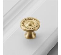 Light Luxury Gold American Modern Simple Pure Copper Single-Hole Cabinet Door Drawer Handle Brass Cabinet Handle Brushed Gold