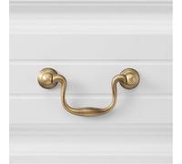 Light Luxury Gold American Simple Ring Brass Handle Drawer Wardrobe Pendant Retro Pure Copper Antique All Copper Handle