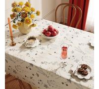 Light Luxury High-End Tablecloth, Waterproof Oilproof Resistant Rectangular Table Linen, Fresh Simple Easy to Clean Coffee Table Cloth E,140×200cm