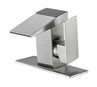Light Luxury Hydropower Digital Display Temperature Bathroom Washbasin Faucet Bathroom faucets(Silver with Bottom)