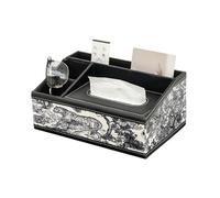 Light Luxury Leather Tissue Box Home Living Room Hotel Remote Control Storage Bucket Tray Car Coffee Table Napkin Holder Dispenser Rack Bathroom Bedroom Office (Storage Style)