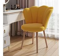 Light Luxury PetalShaped Makeup Stool with Backrest Comfortable Desk Chair for Bedroom Office and Hotel Cute and Stylish Girl's Dresser Chair