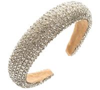 Light Luxury Rhinestone Pearl Headband Sponge Headband Diamond Wide Brim Face Washing Hair Pressing Headdress for