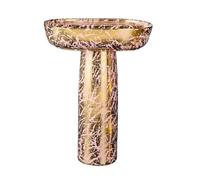 Light Luxury Sink, Gold Ceramic Vanity Sink Rectangle Basin, 2-Pieces Floor Standing Combo with Faucet & Drain and Mirror,A-One Size