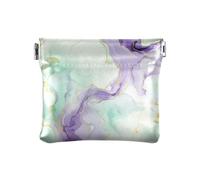 Light Marble Pattern Squeeze Coin Purse Pouch Change Holder PU Leather Mini Wallet Coin Pocket for Women Girls Men