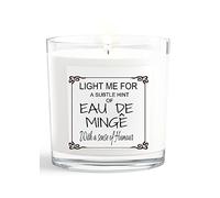 Light Me for a Subtle Hint of Eau Du Minge Candle Rude Candle, Funny Offensive Candle