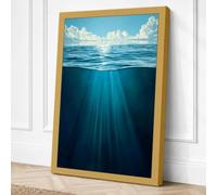 Light Meets Depth Coastal Canvas Wall Art Print 30x20 Inch (76 x 51 cm)