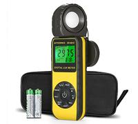 Light Meter Digital Illuminance Meter 0~400,000 Lux Meter Photometer Lighting with Ambient Temp Intensity Brightness Measurement with MAX/MIN Data Hold for Film Photography Plants