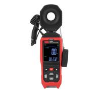 Light Meter Digital Illuminance Meter, Handheld Ambient Temperature Measurer, 200000 Range Detachable 360 Degree Rotatable Probe Sound and Light Prompt Digital Luxmeter Light