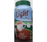 Light Mint Hot Chocolate Drink 300g | Made with Belgian Milk Chocolate | Reduced Sugar Instant Cocoa | 40 Calories per Serving | Vegetarian