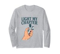 Light My Chapter Dark Romance Reader Smut Smutty Book Merch Long Sleeve T-Shirt