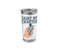 Light My Chapter Dark Romance Reader Smut Smutty Book Merch Stainless Steel Insulated Tumbler