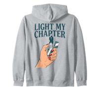 Light My Chapter Dark Romance Reader Smut Smutty Book Merch Zip Hoodie