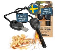 Light My Fire Flint Fire Starter Ferro Rod Survival Tool Fire Steel Army - Bushcraft Gear PRO Flint and Steel Magnesium Fire Starter Kit 3/8” 2-in-1 Fire Starters for Campfires-12,000 Strikes