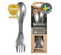 Light My Fire Stainless Steel Spork 3-in-1 Camping Cutlery Knife Fork Spoon - Spork Stainless