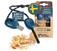 Light My Fire Swedish Flint Fire Starter Ferro Rod Survival Tools SCOUT | Fire Steel Bushcraft Camping Gear | Flint and Steel Fire Starter Kit 2-in-1 Fire Flint and Striker 3,000 Strikes
