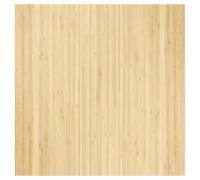 vidaXL Bamboo Area Rug - 100x100cm Square Light Nature Tone with Anti-Slip Backing for Living Room, Bedroom, Easy to Clean