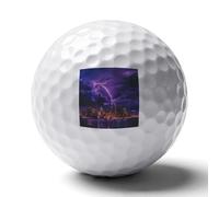 Light-ning Storm over San Francisco Skyline Personalized Golf Balls Distance Practice Ball for Indoor Outdoor