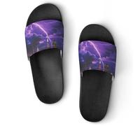 Light-ning Storm over San Francisco Skyline Slide Sandals Shower Shoes 45 (275mm)