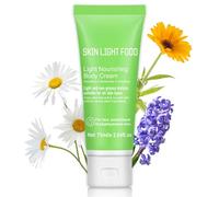 Light Nourishing Body Lotion, Food Skin Dry Skin Moisturiser, Face & Body Moisturizer for Sensitive Skin with Chamomile & Calendula, Hydrating Cream for Dry Skin, Vegan, Fragrance-Free, 75ml