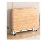 Light Oak Narrow Folding Table Space-Saving Drop Leaf Dining & Writing Workstation Easy Storage & Quick Setup (1.2m/4ft) - Perfect for Small Spaces