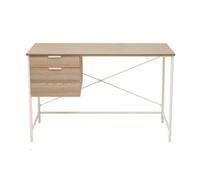 Light Oak Veneer Effect Desk with 2 Drawers | Bradbury