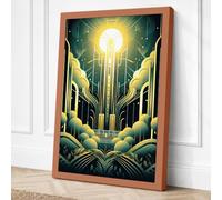 Light of Knowledge Art Deco Canvas Wall Art Print 18x12 Inch (46 x 30 cm)