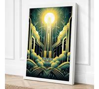 Light of Knowledge Art Deco Canvas Wall Art Print 30x20 Inch