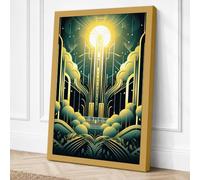 Light of Knowledge Art Deco Canvas Wall Art Print 30x20 Inch (76 x 51 cm)
