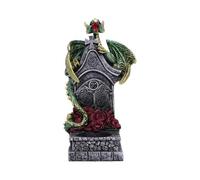 Light of the Dragon Ornamental Tealight Holder, Green, Fantasy Decor