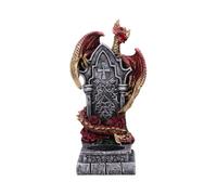 Light of the Dragon Ornamental Tealight Holder, Red, Fantasy Decor