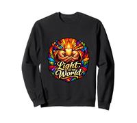 Light Of The World Candle Stained Christian Faith Hope Sweatshirt
