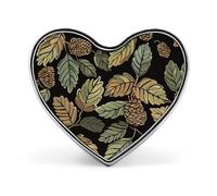 Light Olive Green Fruit Heart Pin, 1 Inch Metal Love Lapel Pins - Lightweight, Smooth Edges, Versatile Badge Brooch for Jackets, Shirts, Bags, Gifts for Friends, Family