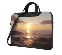 Light on the sea level Printed Laptop Crossbody Bag Crossbody Briefcase Easy To Use When Traveling For Business 13 inch