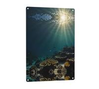 Light on the seabed patterned signage, aluminum decorative signage, suitable for living rooms, bedrooms, porches, and patios.