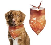 Light Orange Pet Scarf Adjustable Pet Accessories Triangular Scarf Washable Floral Print Puppy Bib Bandana Stylish Comfortable Cat Scarves for Holiday Scarfs