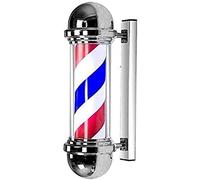 Light Outdoor Wall Lamp Barbers Pole Red Blue Rotatable Barber Shop Hair Salon Logo Sign