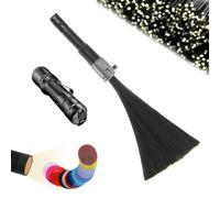 Light Painting Brushes, 11.4in LED Light Brush Painting Starter Kit with 0.25 mm Black Fiber Optic, 1300 Lumens Flashlight, 12 Filters, For Photo Studio, Long Exposure Shooting