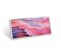 Light Peach Painting Stainless Steel Name Plate with Pin,Durable Personalized Name Tags,Name Badge for Business Work Lable Sign 1.4 * 2.8 in