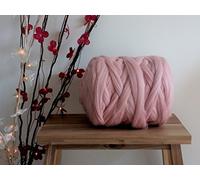 Light Pink* 100% Merino Wool Giant Yarn Extreme Arm Knitting Felting Wool Tops Roving Bulky 50g - 4kg (1kg)