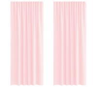 vidaXL Voile Curtains with Rod Pockets 2 pcs Light Pink, Pink