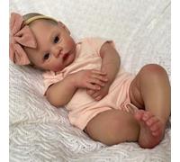 (light pink, 49cm) 49 cm simulation doll early education companion doll rebirth doll visible blood vessels