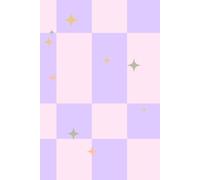Light Pink and Purple Checks With Sparkles 50 Watermark Blank Page Notebook/Journal