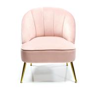 Light Pink Cocktail Chair with Gold Legs