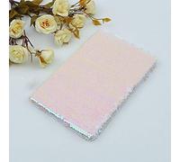 (Light Pink) Colorful A5 Reversible Sequin Notebook Diary, Sparkling Shiny Glittery Planner Journal Stationery Set for Projects Writing Lists Notes Birthday Gift