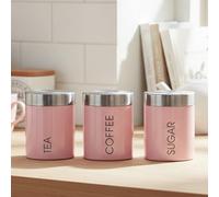 Light Pink Enamel Canisters | Liberty