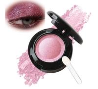Light Pink Highly Pigmented Glitter Eyeshadow Palette - Waterproof & Blendable, Longwear Shimmer Pressed Powder, Smooth Texture, Fade-Proof, With Mirror & Brush, Suitable for Day Night Makeup