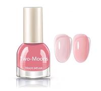 Light Pink Nail Polish - Jelly Nail Polish - Nude Pink Nail Varnish Quick Dry - Ice Sheer Natural Nail Varnish - Neutral Peach Color Nail Art Polish For Manicure DIY - No Need UV Light