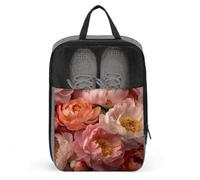 Light Pink Peonies Shoe Bag for Travel Daily Use Anti-dust Storage Carrier Golf Shoe Pouch